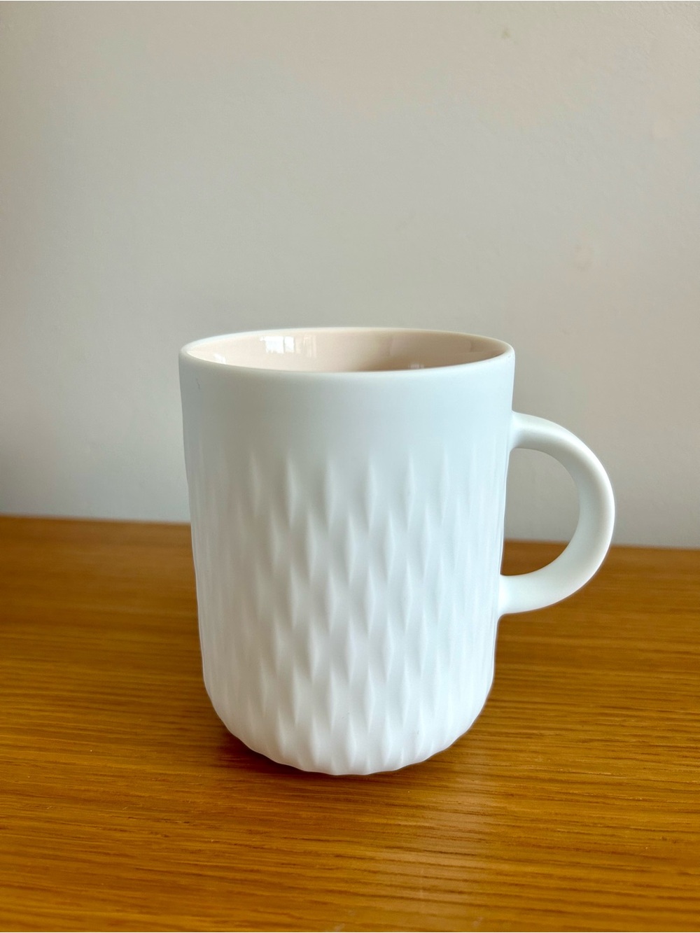 Nespresso White Textured Ceramic Mug